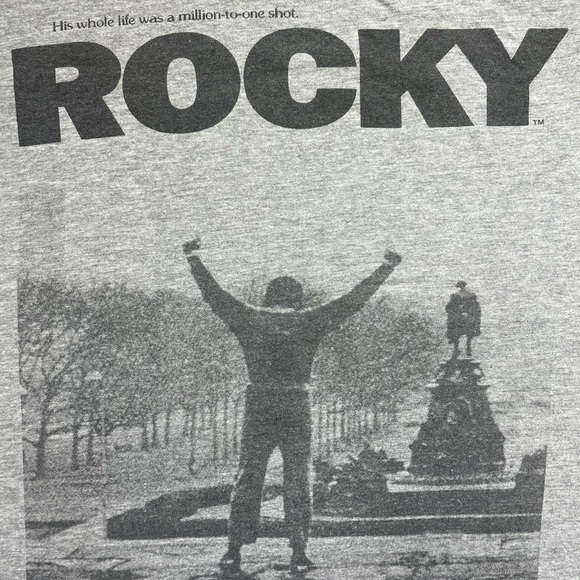 ROCKY TShirt Womens S Gray Original Balboa Boxing 1976-2010 Metro Goldwyn - Picture 1 of 7